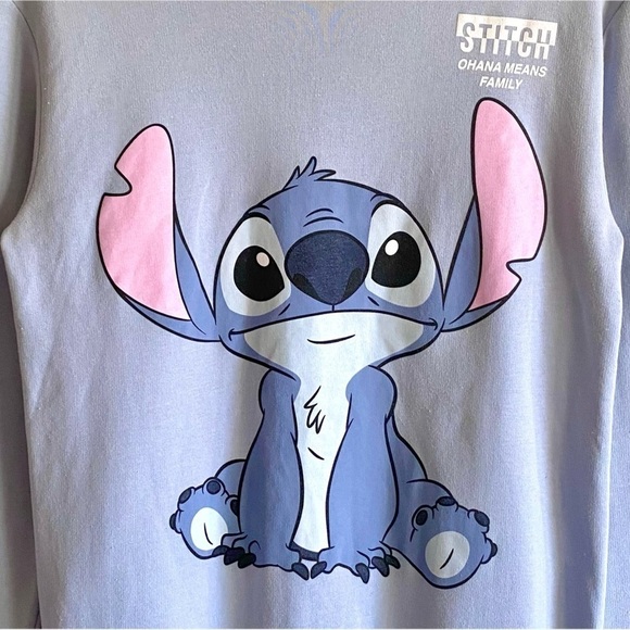 DISNEY LOLA & STITCH Crewneck Supersoft Graphic Pullover Sweatshirt Size XS - Picture 4 of 5